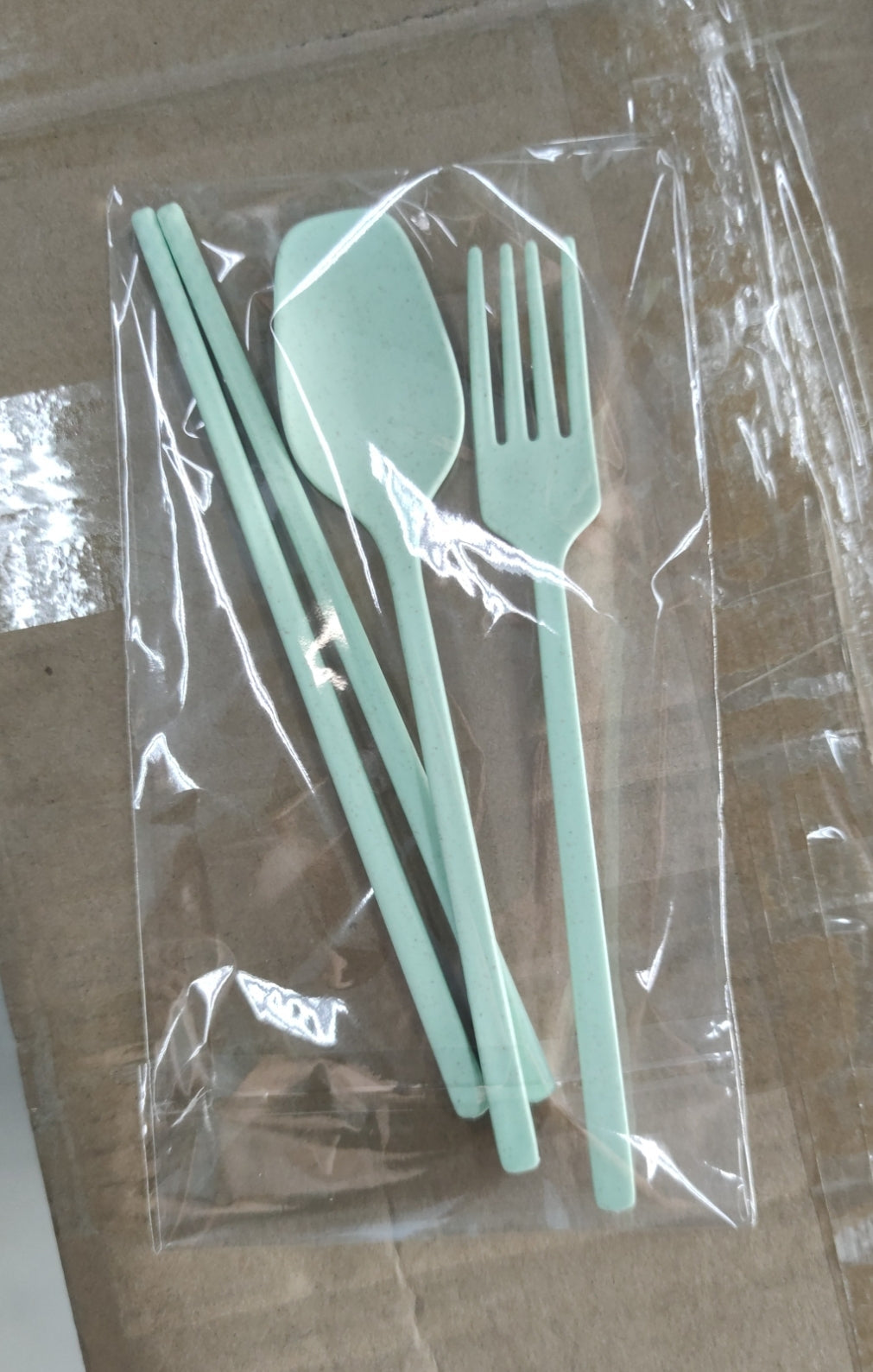 Kids Wheat Straw Dinner Set – Cartoon Bowl with Spoon, Fork & Chopsticks
