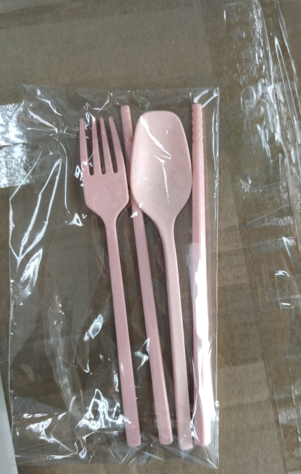 Kids Wheat Straw Dinner Set – Cartoon Bowl with Spoon, Fork & Chopsticks