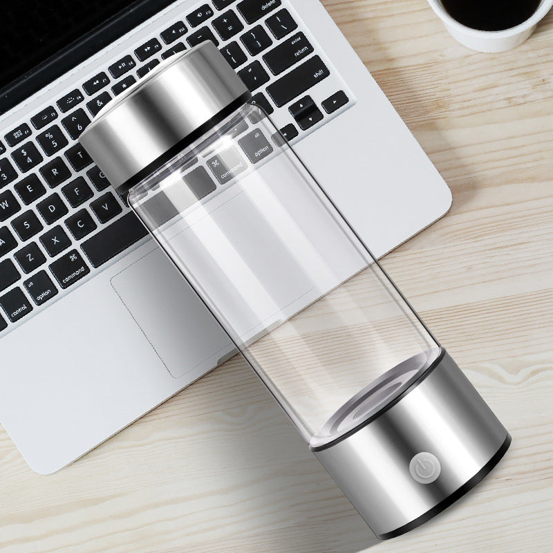 Hydrogen Water Generator Bottle – USB Rechargeable Electrolysis Cup 420ml