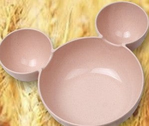 Kids Wheat Straw Dinner Set – Cartoon Bowl with Spoon, Fork & Chopsticks