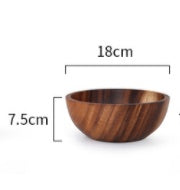 Natural Wooden Bowl – Japanese Style Salad & Fruit Bowl for Home and Restaurant Use