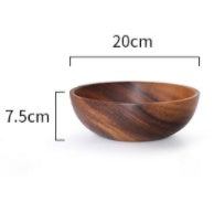 Natural Wooden Bowl – Japanese Style Salad & Fruit Bowl for Home and Restaurant Use