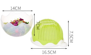 Salad Cutter Bowl – Multi-Function Fruit & Vegetable Slicer with Drain Basket