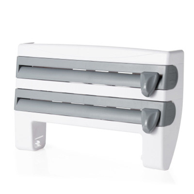 4-in-1 Kitchen Roll Holder Wall Mount – Foil, Cling Film & Paper Towel Dispenser