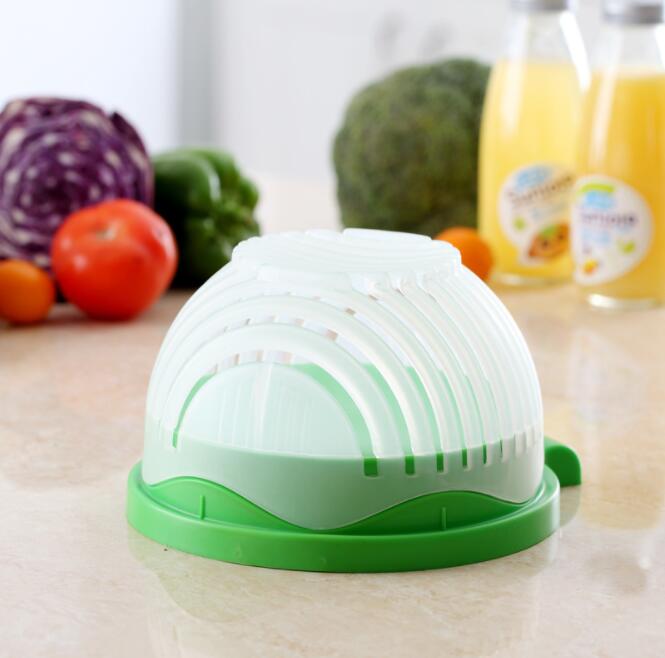 Salad Cutter Bowl – Multi-Function Fruit & Vegetable Slicer with Drain Basket