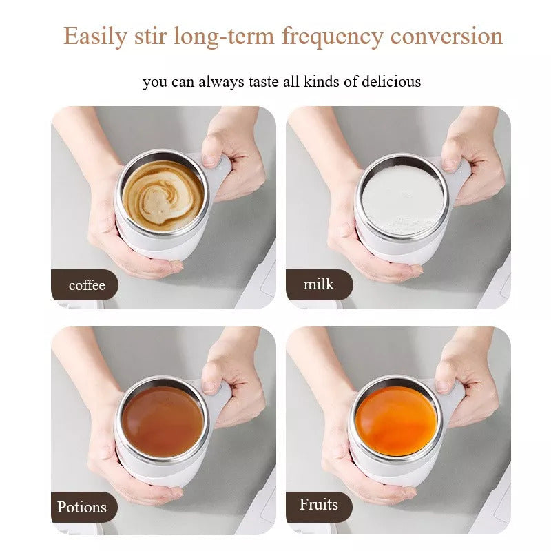 Automatic Self-Stirring Mug – Rechargeable Electric Mixing Cup (300–400ml)