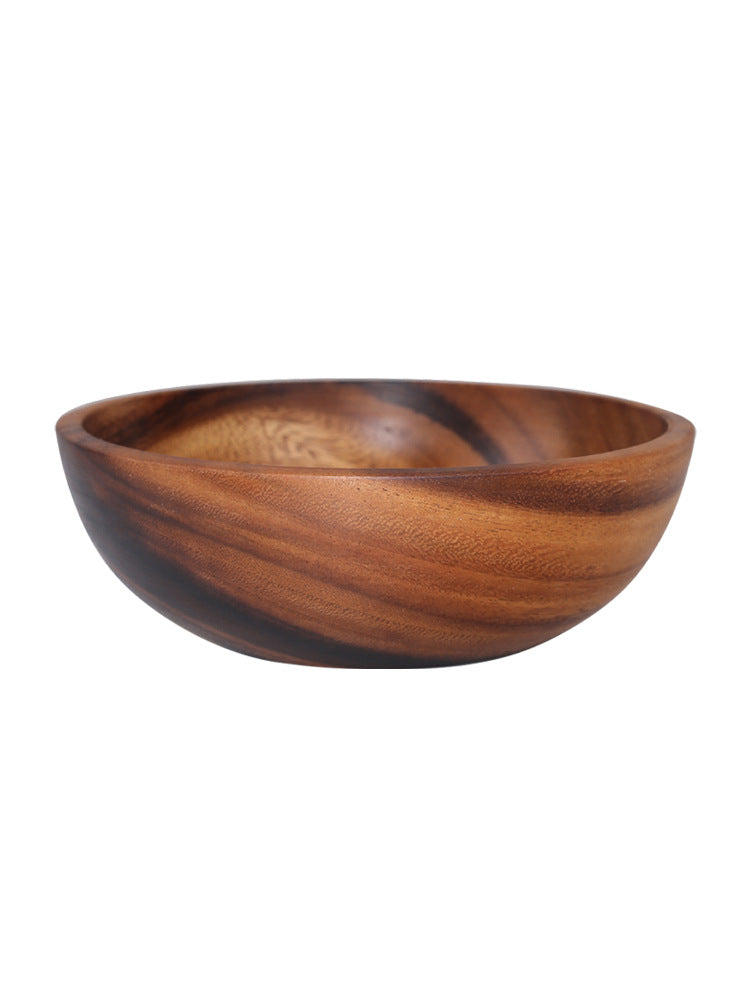 Natural Wooden Bowl – Japanese Style Salad & Fruit Bowl for Home and Restaurant Use