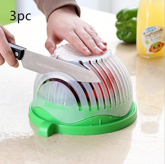 Salad Cutter Bowl – Multi-Function Fruit & Vegetable Slicer with Drain Basket