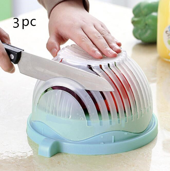 Salad Cutter Bowl – Multi-Function Fruit & Vegetable Slicer with Drain Basket