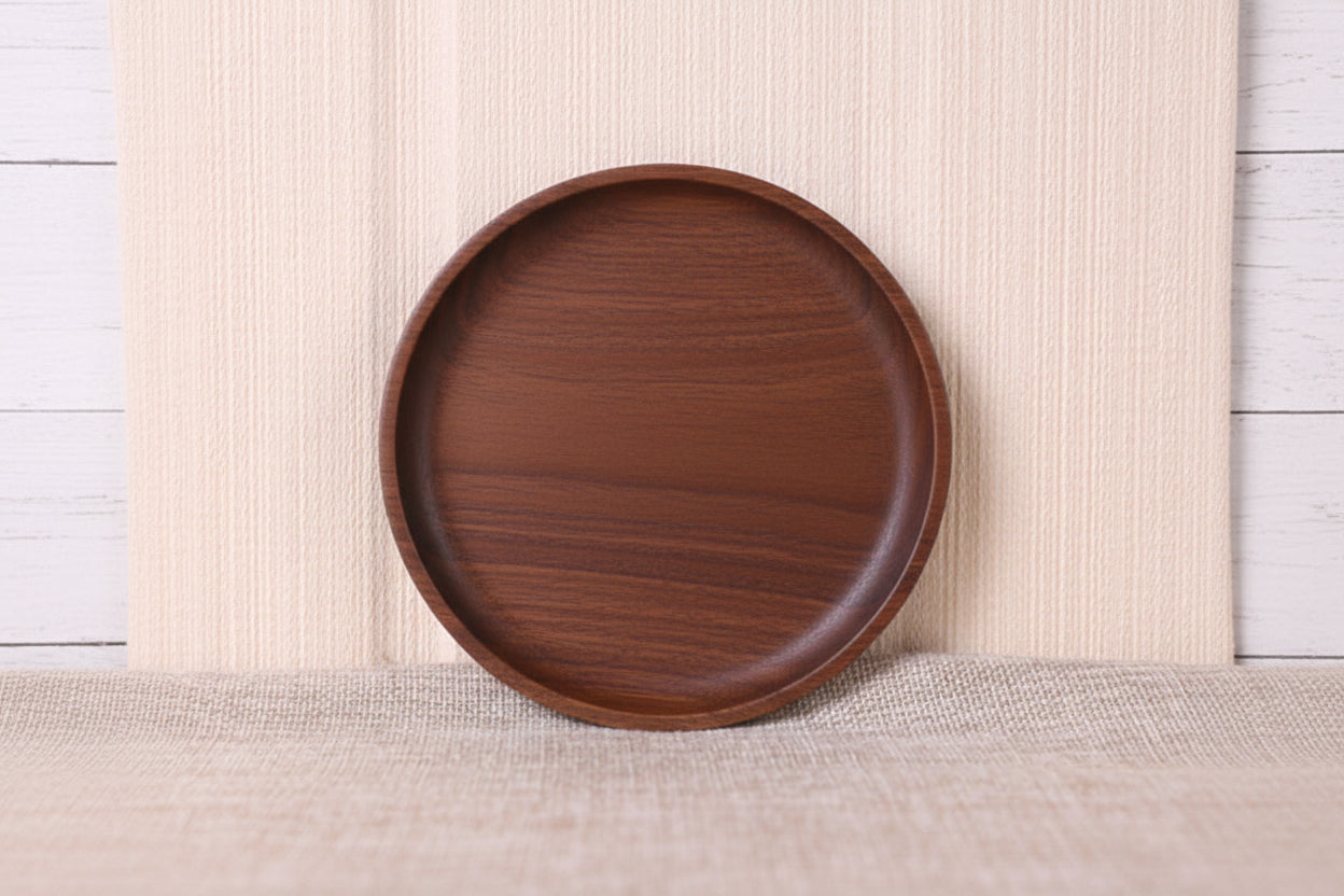 Black Walnut Wooden Serving Plate – Japanese Style Rectangular & Square Dinner Tray