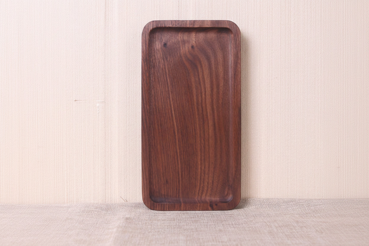 Black Walnut Wooden Serving Plate – Japanese Style Rectangular & Square Dinner Tray