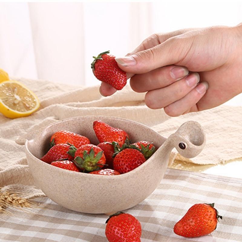 Kids Dinosaur Bowl – Wheat Straw Cartoon Bowl for Snacks