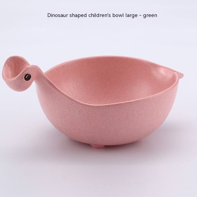 Kids Dinosaur Bowl – Wheat Straw Cartoon Bowl for Snacks