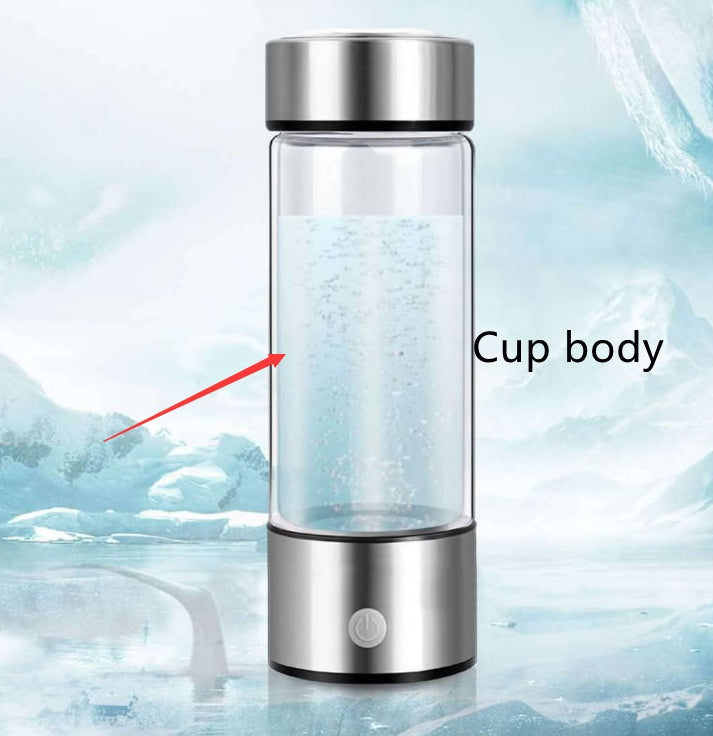 Hydrogen Water Generator Bottle – USB Rechargeable Electrolysis Cup 420ml