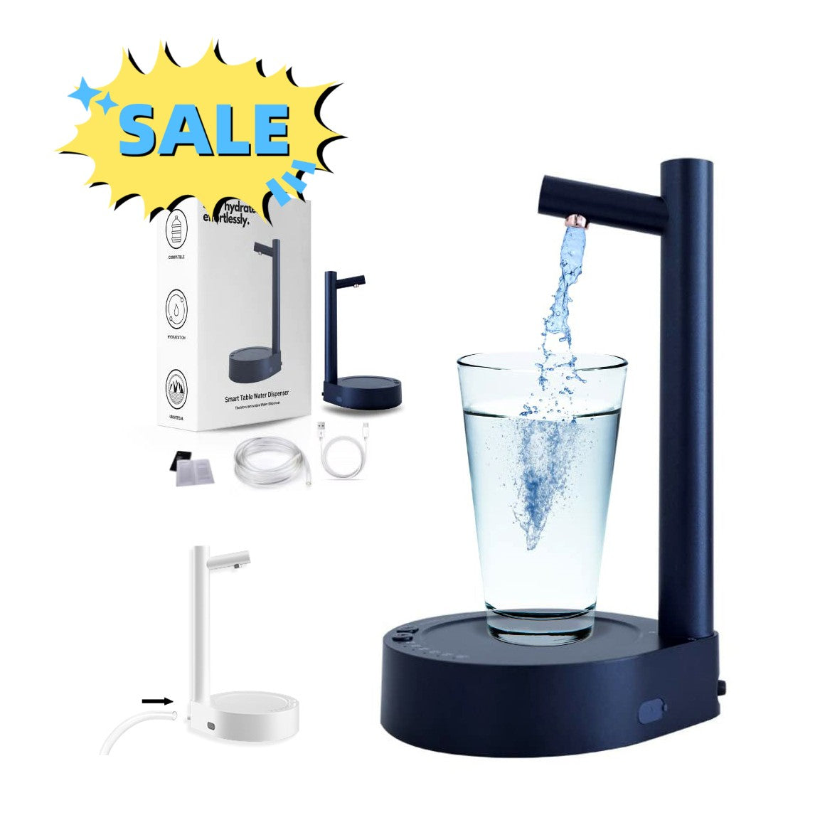 USB Rechargeable Water Bottle Dispenser – Automatic Electric Pump for Gallon Bottles