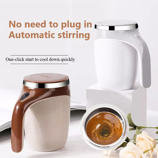 Automatic Self-Stirring Mug – Rechargeable Electric Mixing Cup (300–400ml)